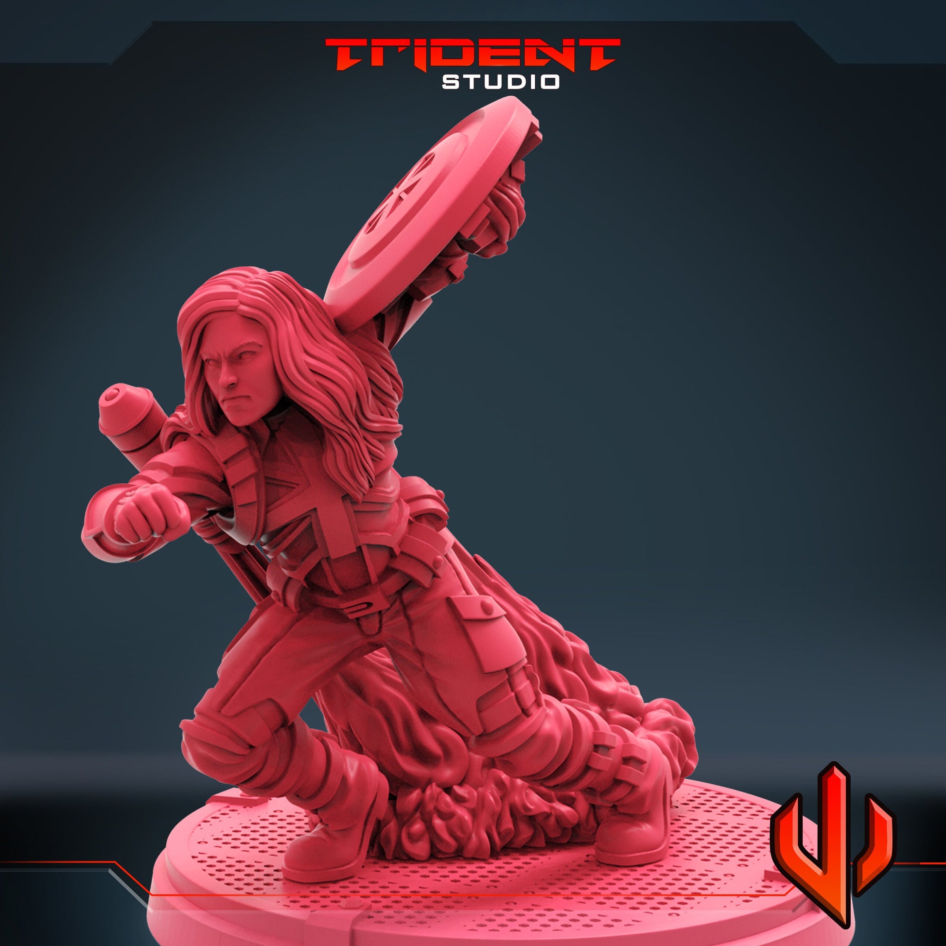 Captain Carter D (Fan art sculpted by Trident Studio) (Crisis Protocol Proxy/Alternative)