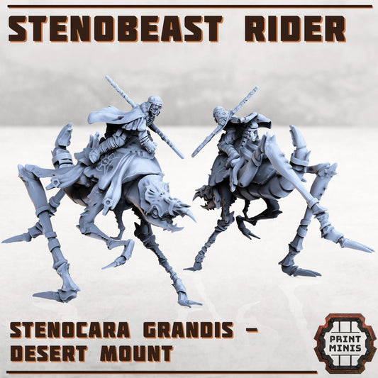 Stenobeast and Rider (by Print Minis)