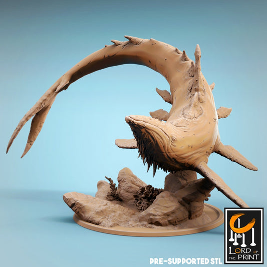 Bearded Whale - Swimming (Sculpted by Lord of the Print)