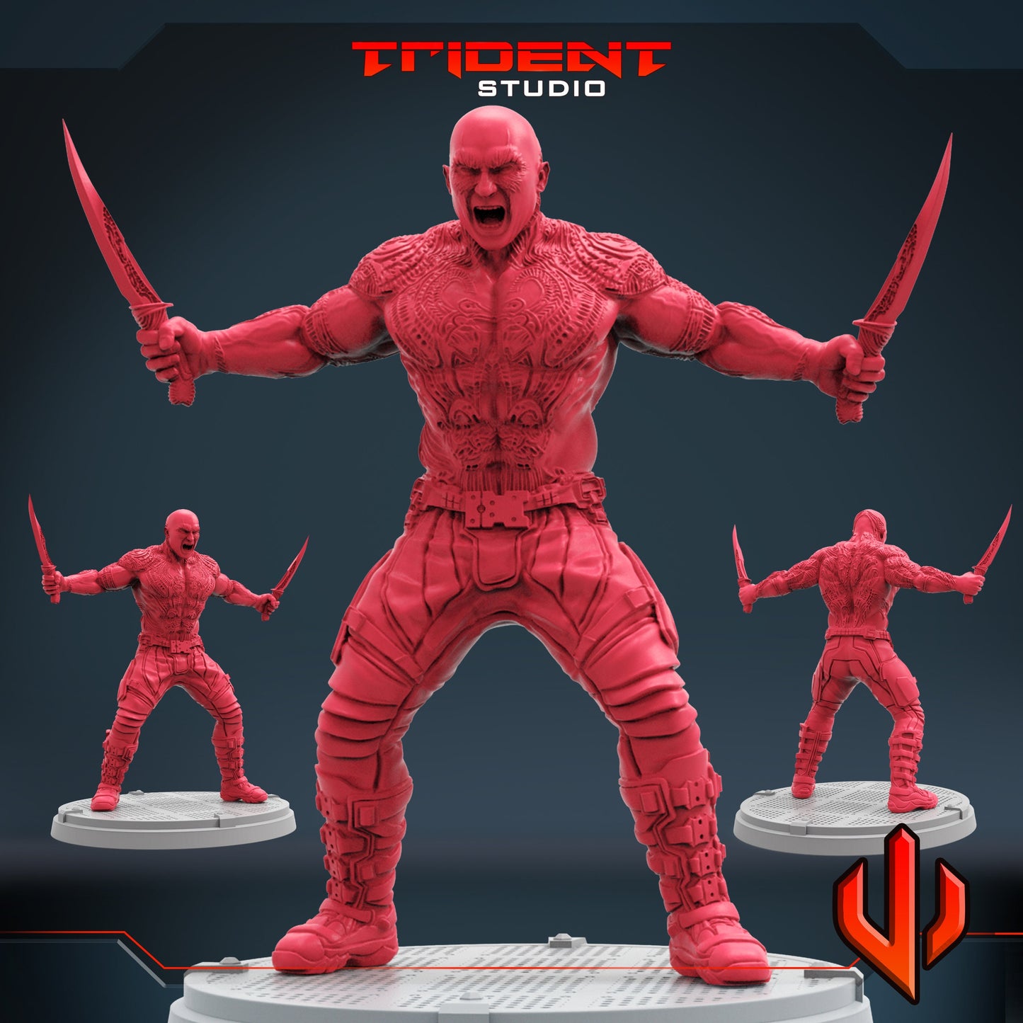 Drax B (Fan art sculpted by Trident Studio) (Crisis Protocol Proxy/Alternative)