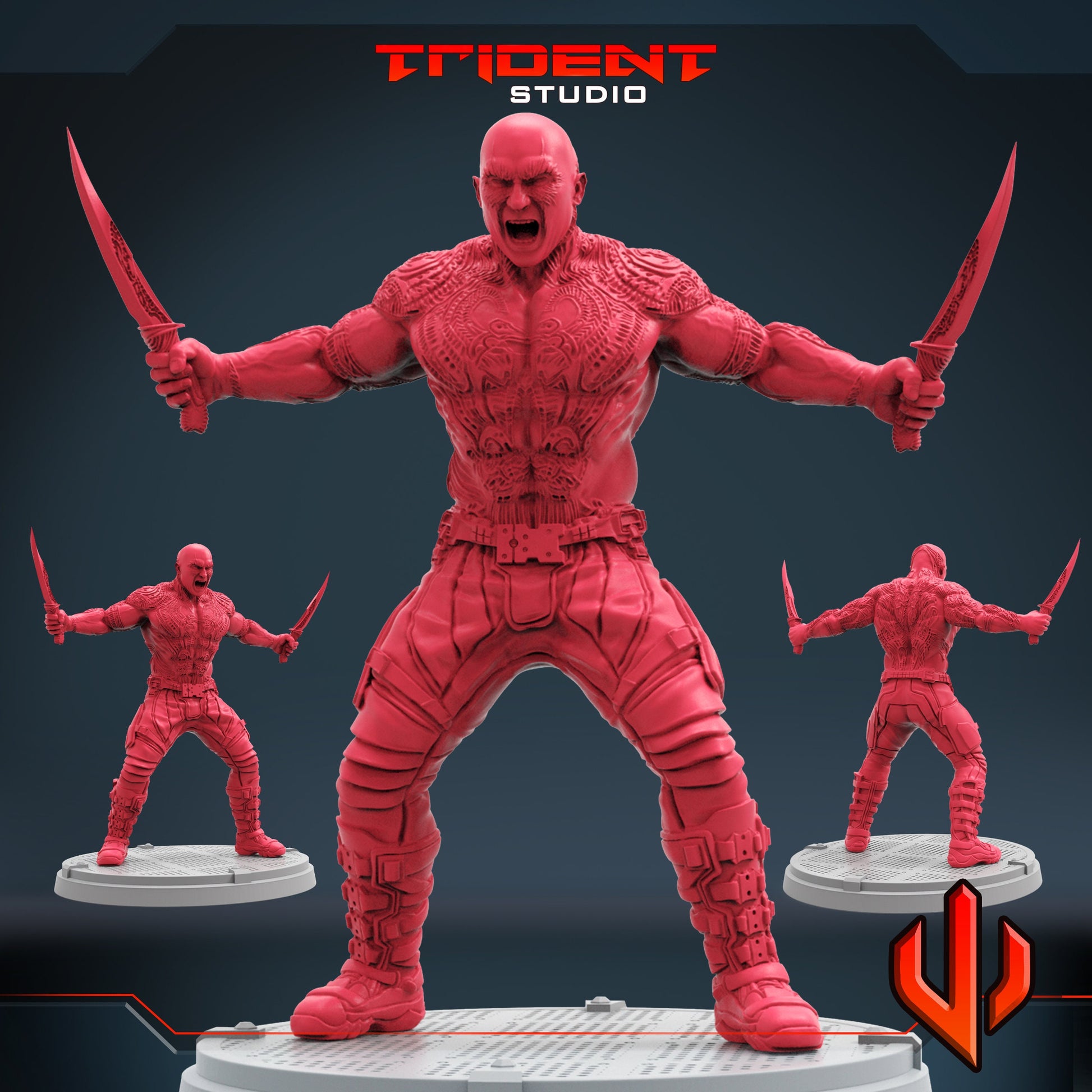 Drax B (Fan art sculpted by Trident Studio) (Crisis Protocol Proxy/Alternative)