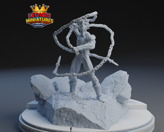 Ghost Rider Fan Art 40mm Miniature (Sculpted by Legion Miniatures) (Crisis Protocol Proxy/Alternative)