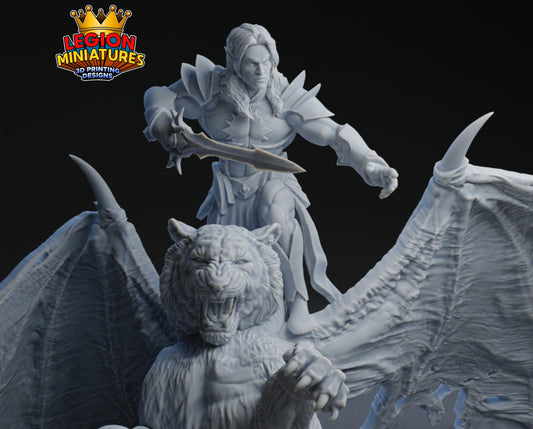Malekith Dark Elf Fan Art 40mm Miniature (Sculpted by Legion Miniatures) (Crisis Protocol Proxy/Alternative)