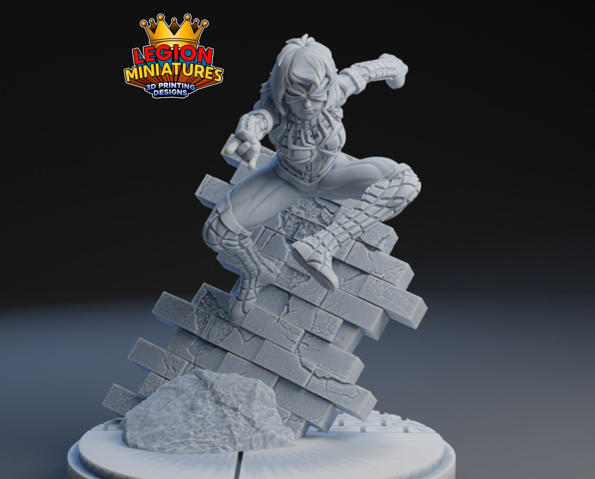 Ashley Barton - Spider Woman Fan Art 40mm Miniature (Sculpted by Legion Miniatures) (Crisis Protocol Proxy/Alternative)