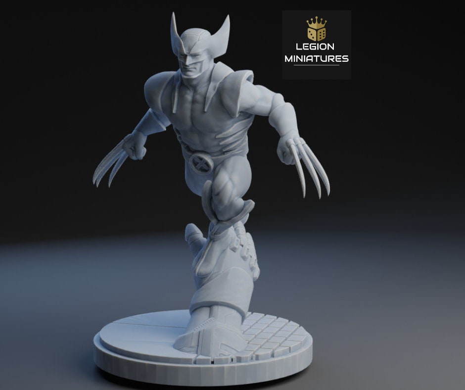 Wolverine Fan-Art 40mm Miniature (Sculpted by Legion Miniatures) (Crisis Protocol Proxy/Alternative)