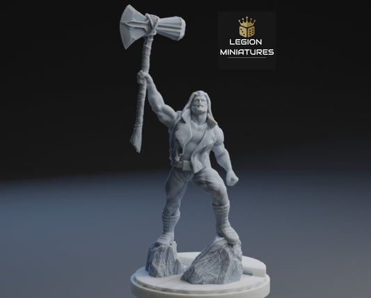 Thor Fan-Art 40mm Miniature (Sculpted by Legion Miniatures) (Crisis Protocol Proxy/Alternative)