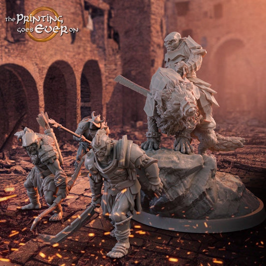 Orc Assaulter Warband (sculpted by Print Goes Ever On)
