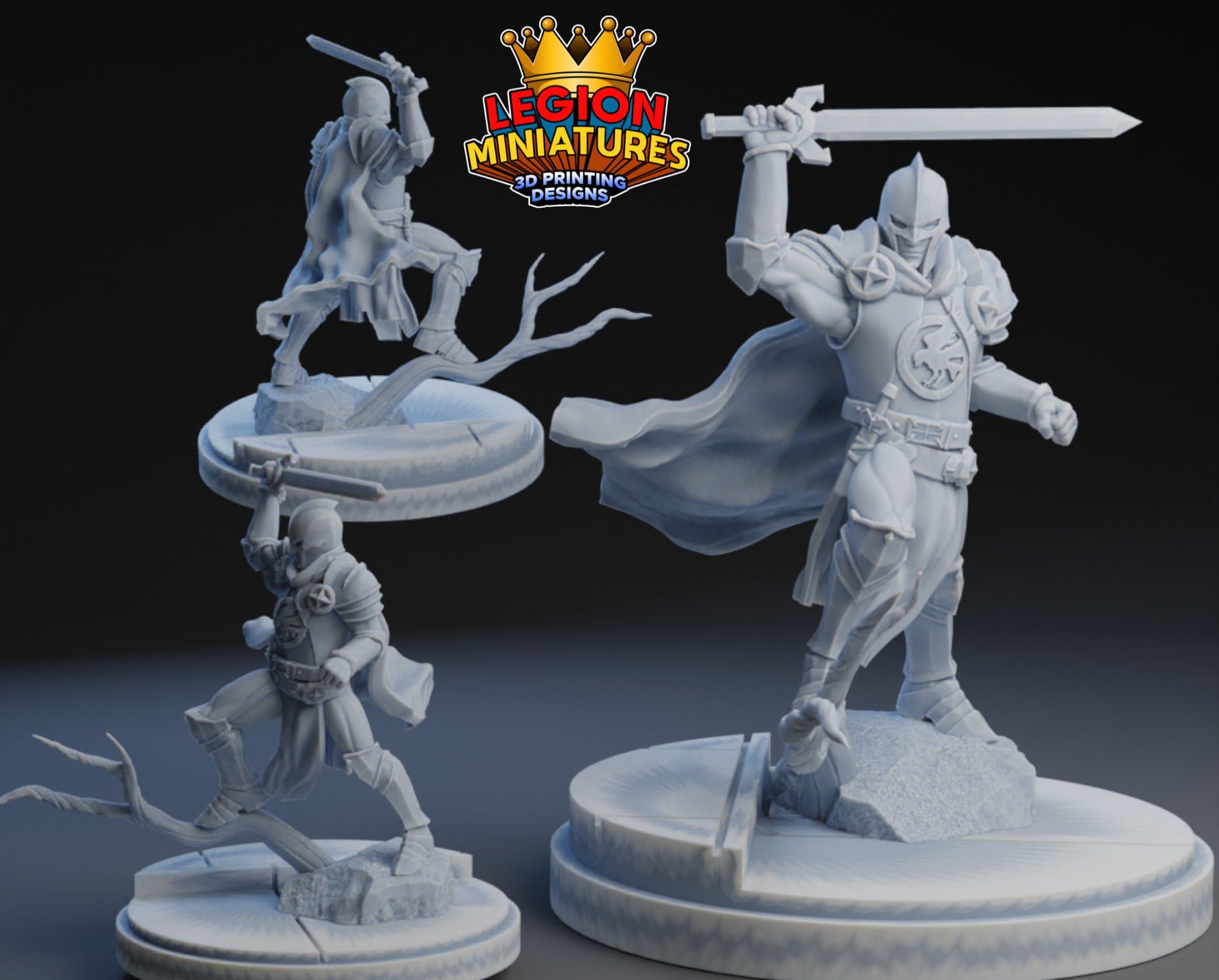 Black Knight Fan Art 40mm Miniature (Sculpted by Legion Miniatures) (Crisis Protocol Proxy/Alternative)