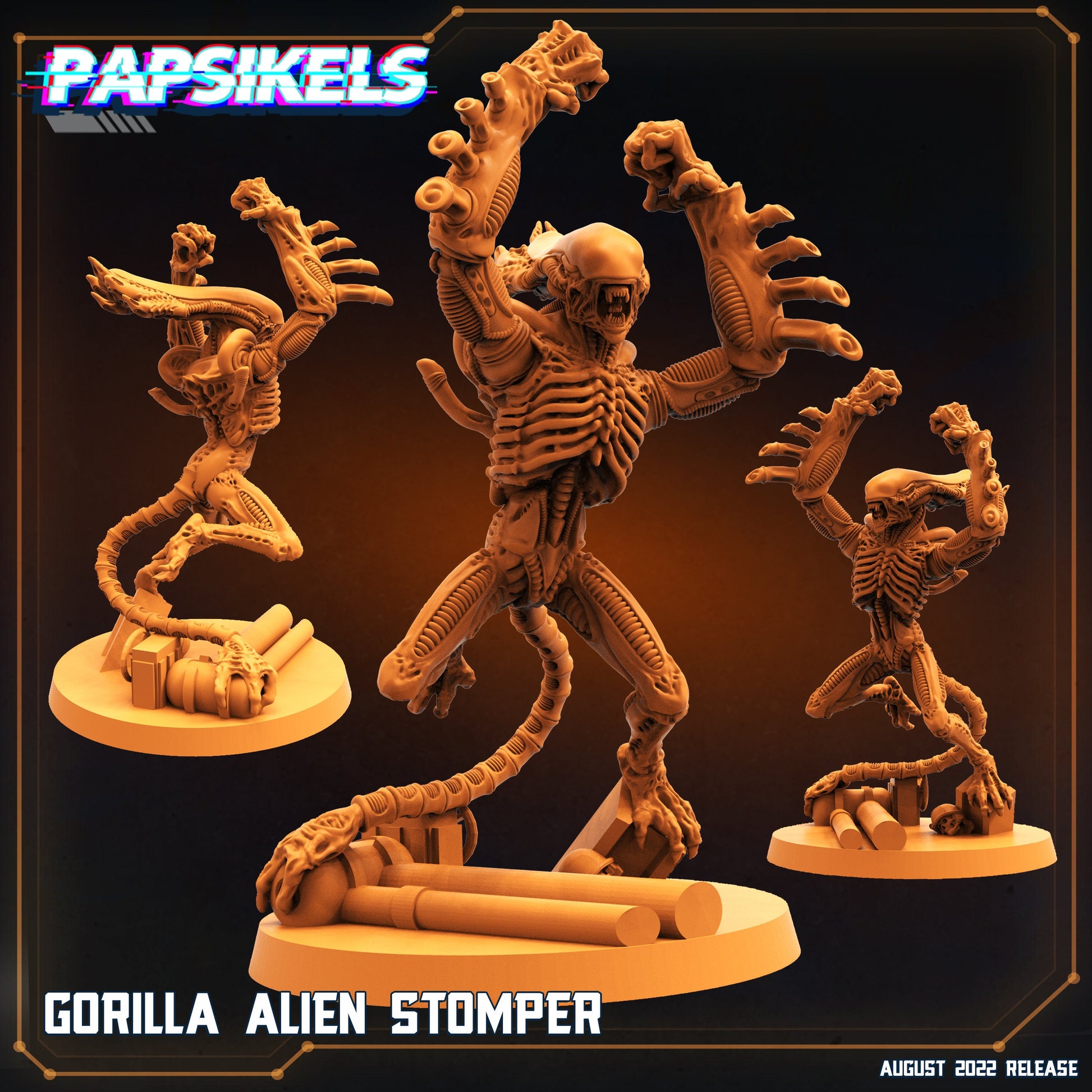 Gorilla Alien Stomper Xenomorph Fan Art (sculpted by Papsikels)