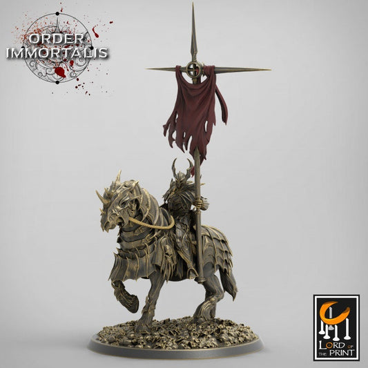 Blood Cavalier with Banner - (Sculpted by Lord of the Print)