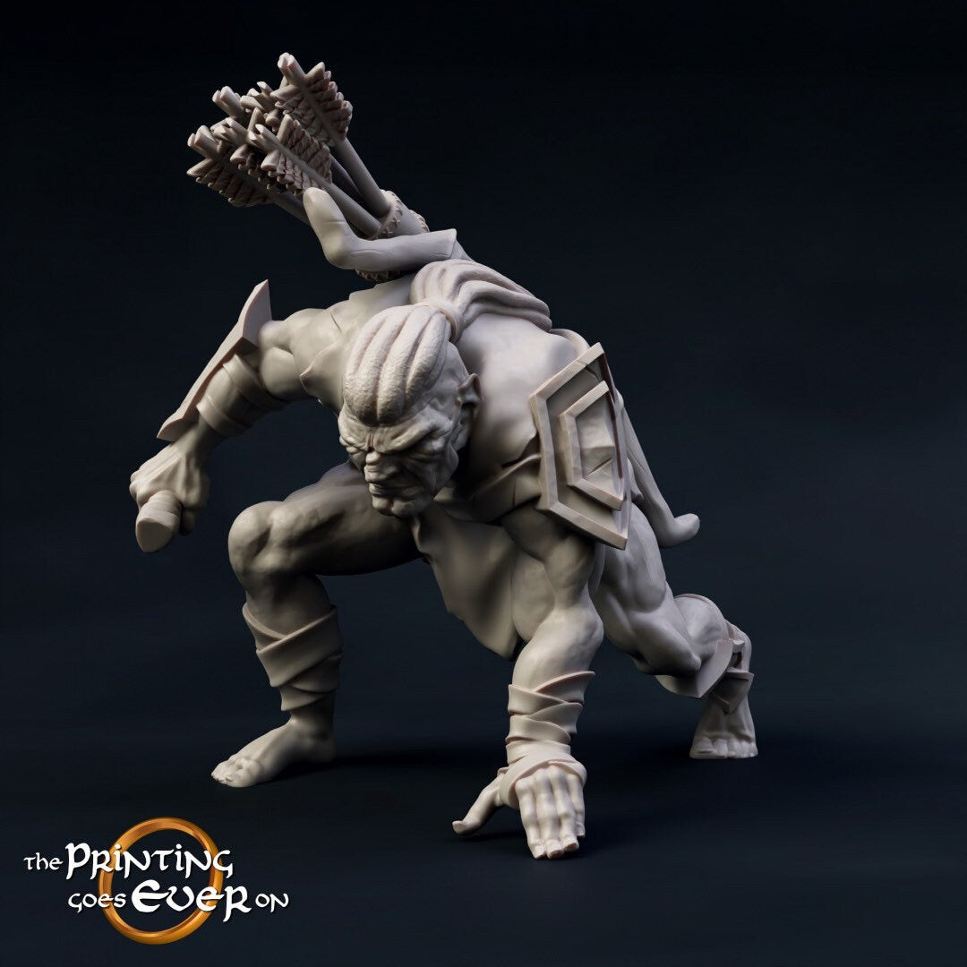 Half-Orc Warband of 5 (sculpted by Print Goes Ever On)