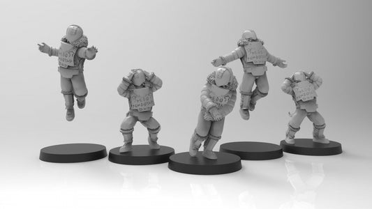 Lunar Auxilia Slave Sorcerers (5) (sculpted by That Evil One)