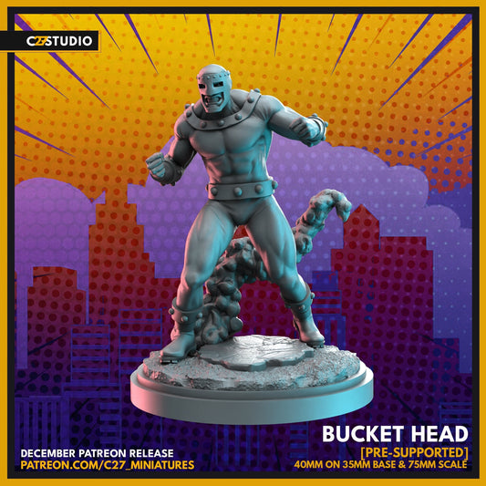 Bulldozer / Bucket-head 40mm miniature (sculpted by C27 collectibles) (Crisis Protocol Proxy/Alternative)