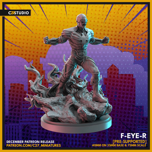 Phoenix Force Cyclops / F-Eye-R 40mm miniature (sculpted by C27 collectibles) (Crisis Protocol Proxy/Alternative)