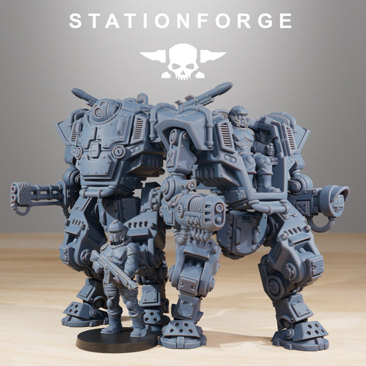 National Guard Warmech (1) & Pilot (sculpted by Stationforge)