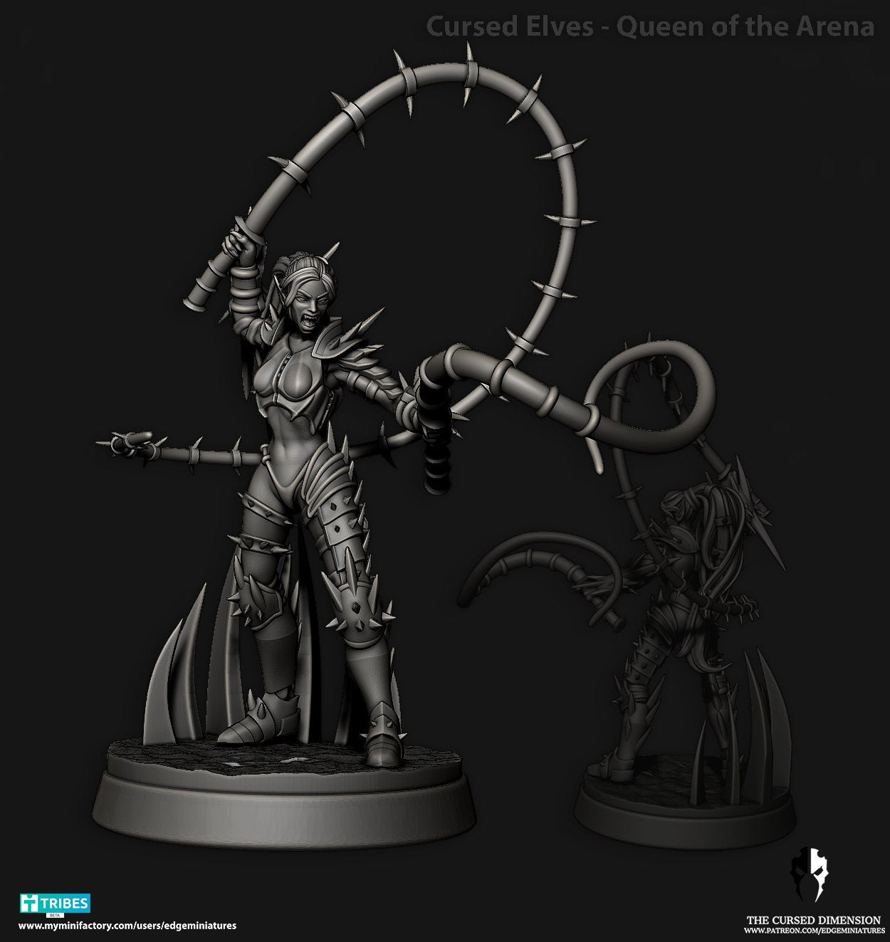 Queen of The Arena - Arena Cult - Cursed Elves (Sculpted by Edge Miniatures)