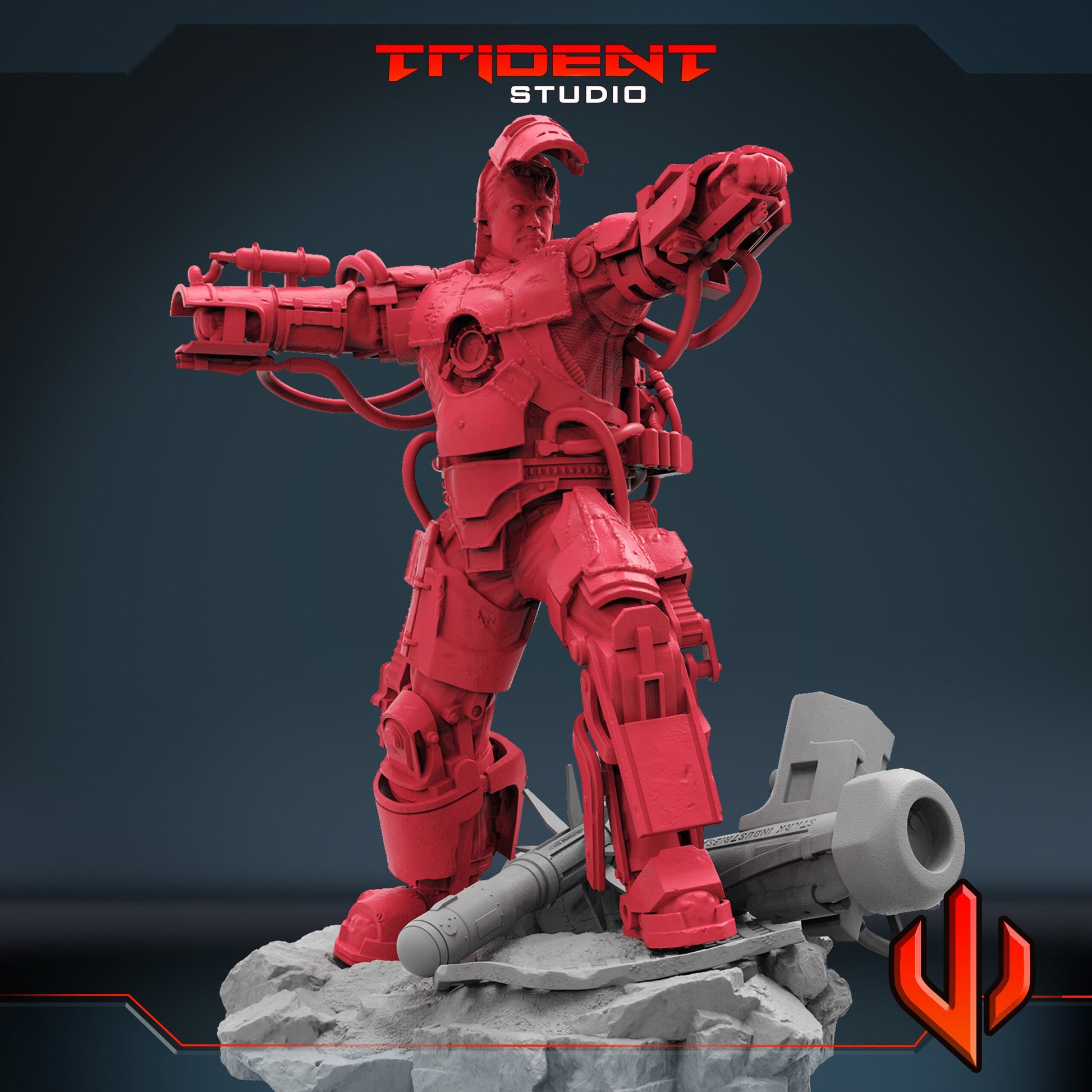 Mk1 Iron Man (Fan art sculpted by Trident Studio) (Crisis Protocol Proxy/Alternative)