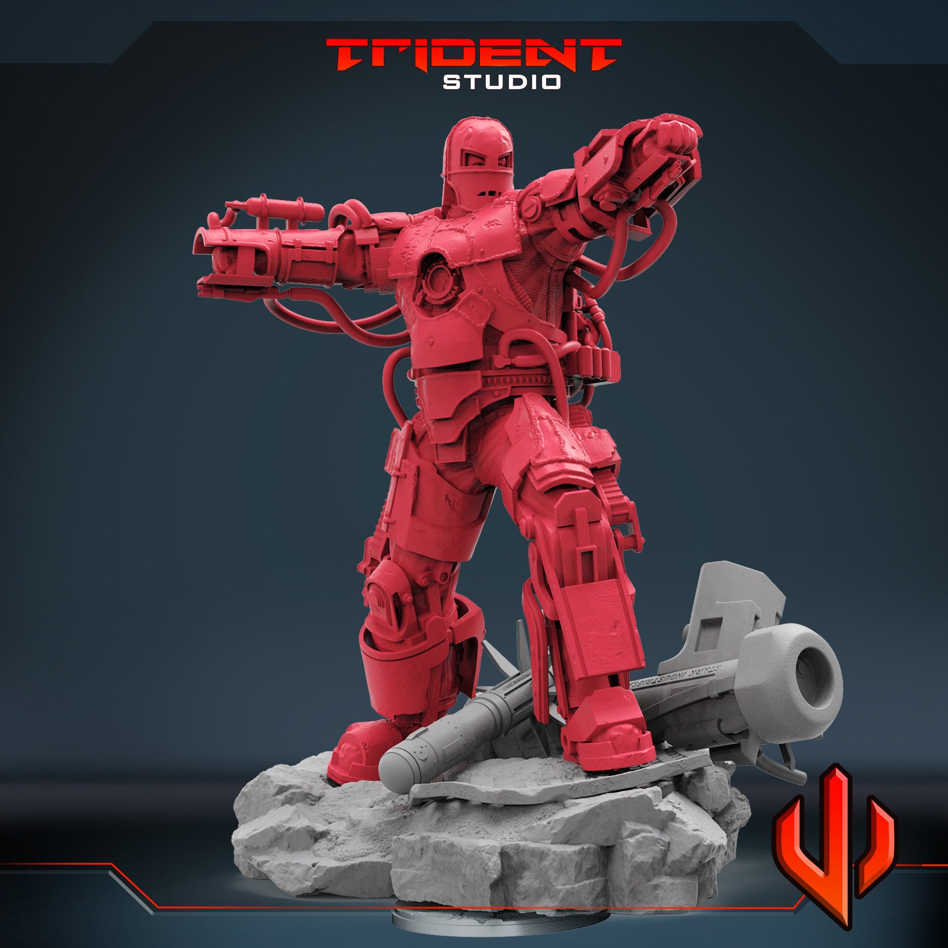Mk1 Iron Man (Fan art sculpted by Trident Studio) (Crisis Protocol Proxy/Alternative)