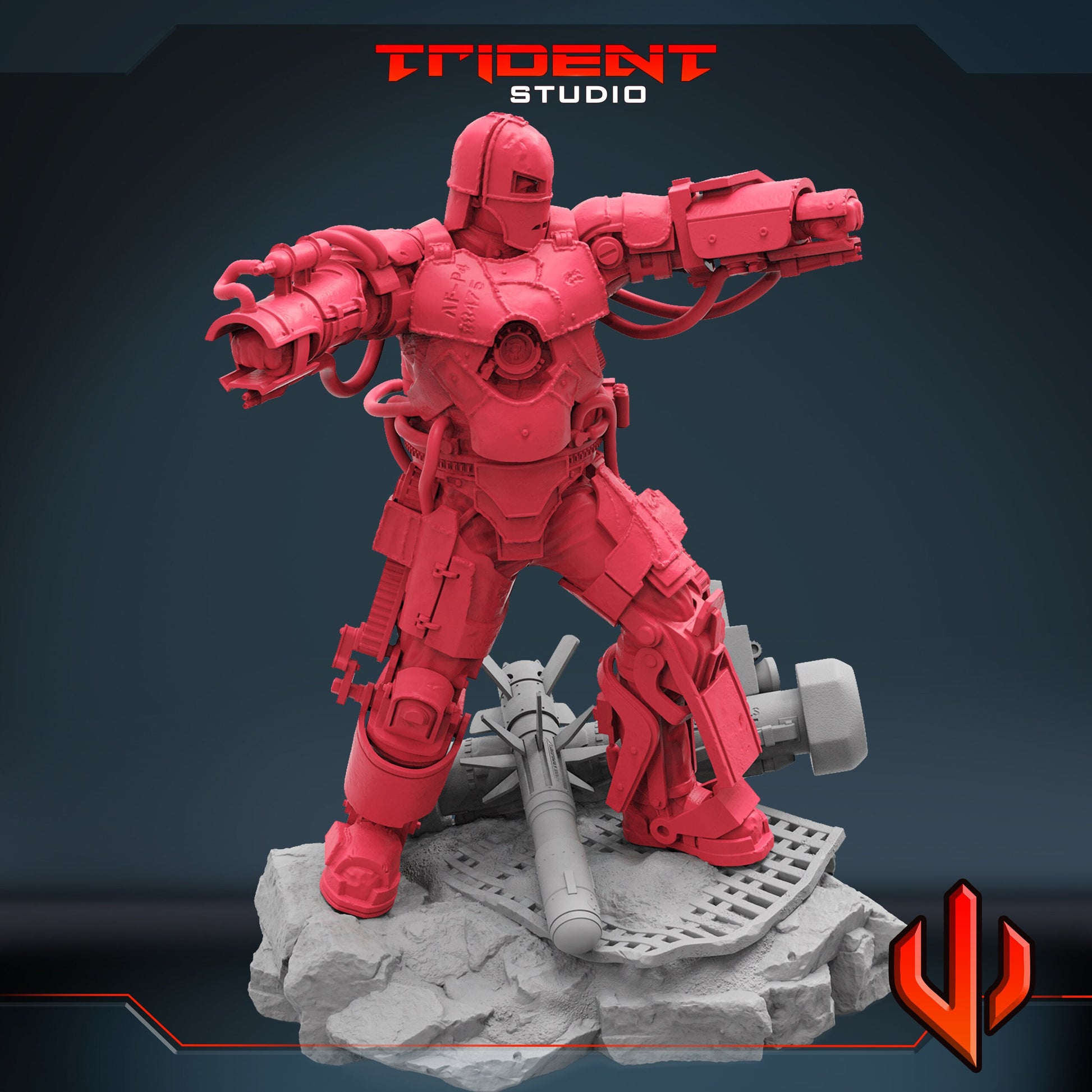 Mk1 Iron Man (Fan art sculpted by Trident Studio) (Crisis Protocol Proxy/Alternative)