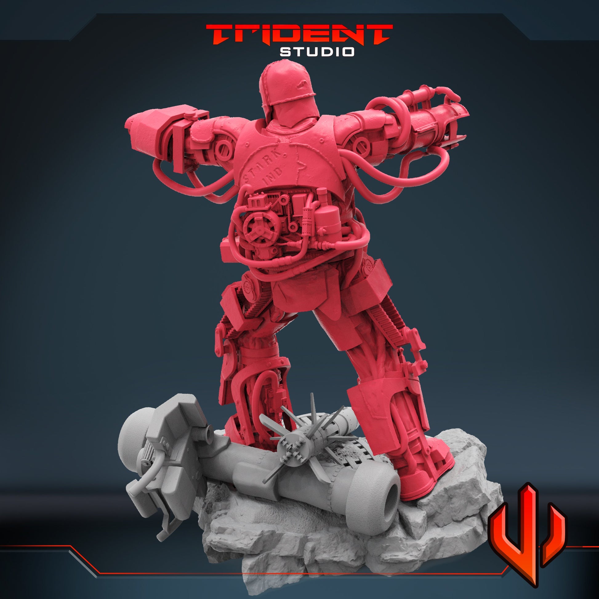 Mk1 Iron Man (Fan art sculpted by Trident Studio) (Crisis Protocol Proxy/Alternative)