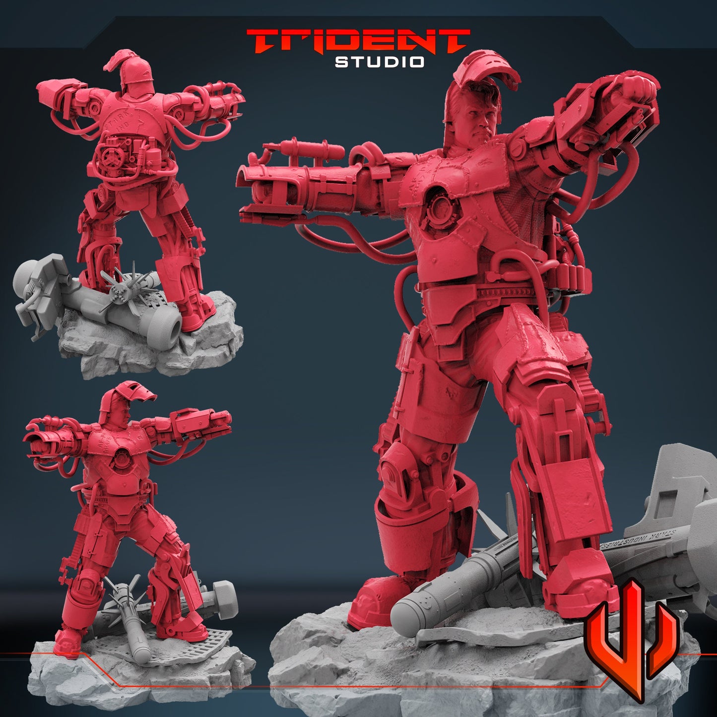 Mk1 Iron Man (Fan art sculpted by Trident Studio) (Crisis Protocol Proxy/Alternative)