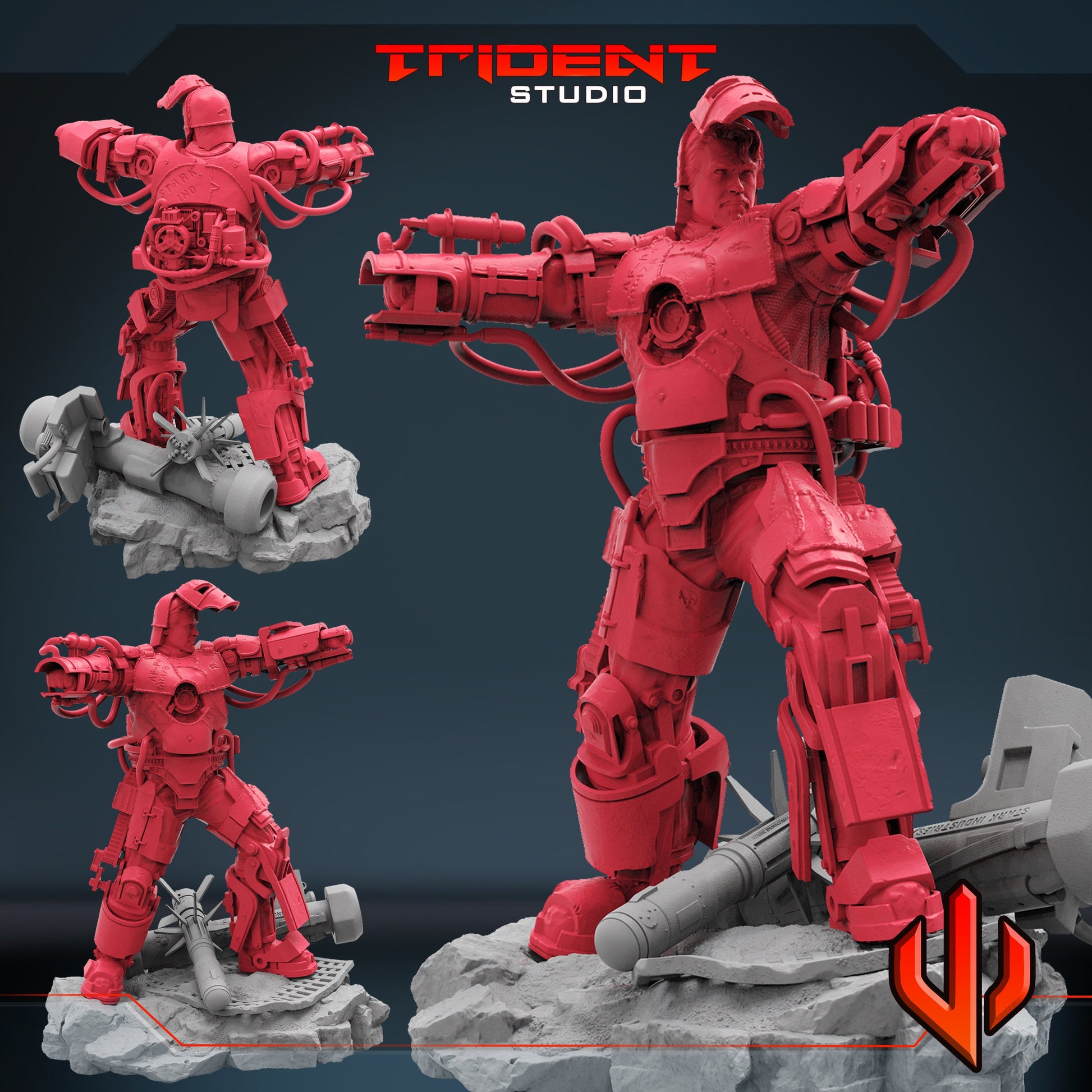 Mk1 Iron Man (Fan art sculpted by Trident Studio) (Crisis Protocol Proxy/Alternative)