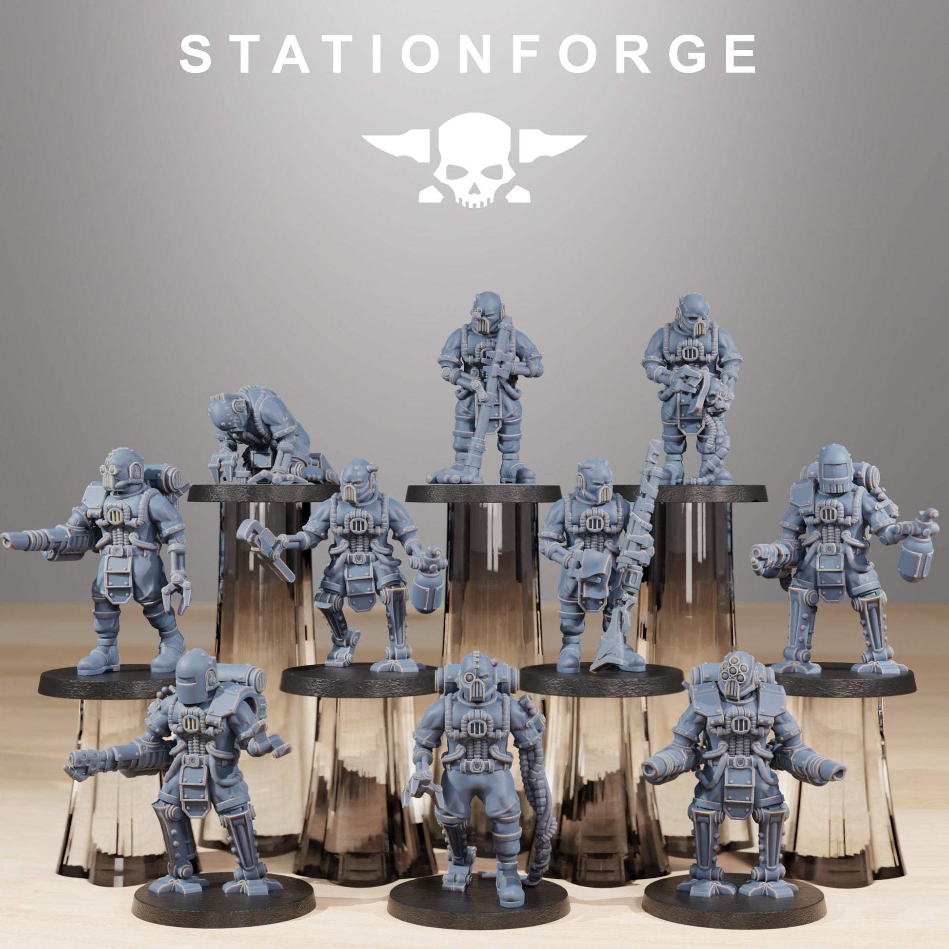 Scavenger Cyborgs - set of 10 (sculpted by Stationforge)