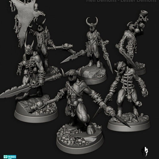 Hell Beasts - Lesser Demons - Set of 6 (Sculpted by Edge Miniatures)
