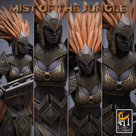 Heavy Amazon Mace set - 4 poses (sculpted by Lord Of The Print)