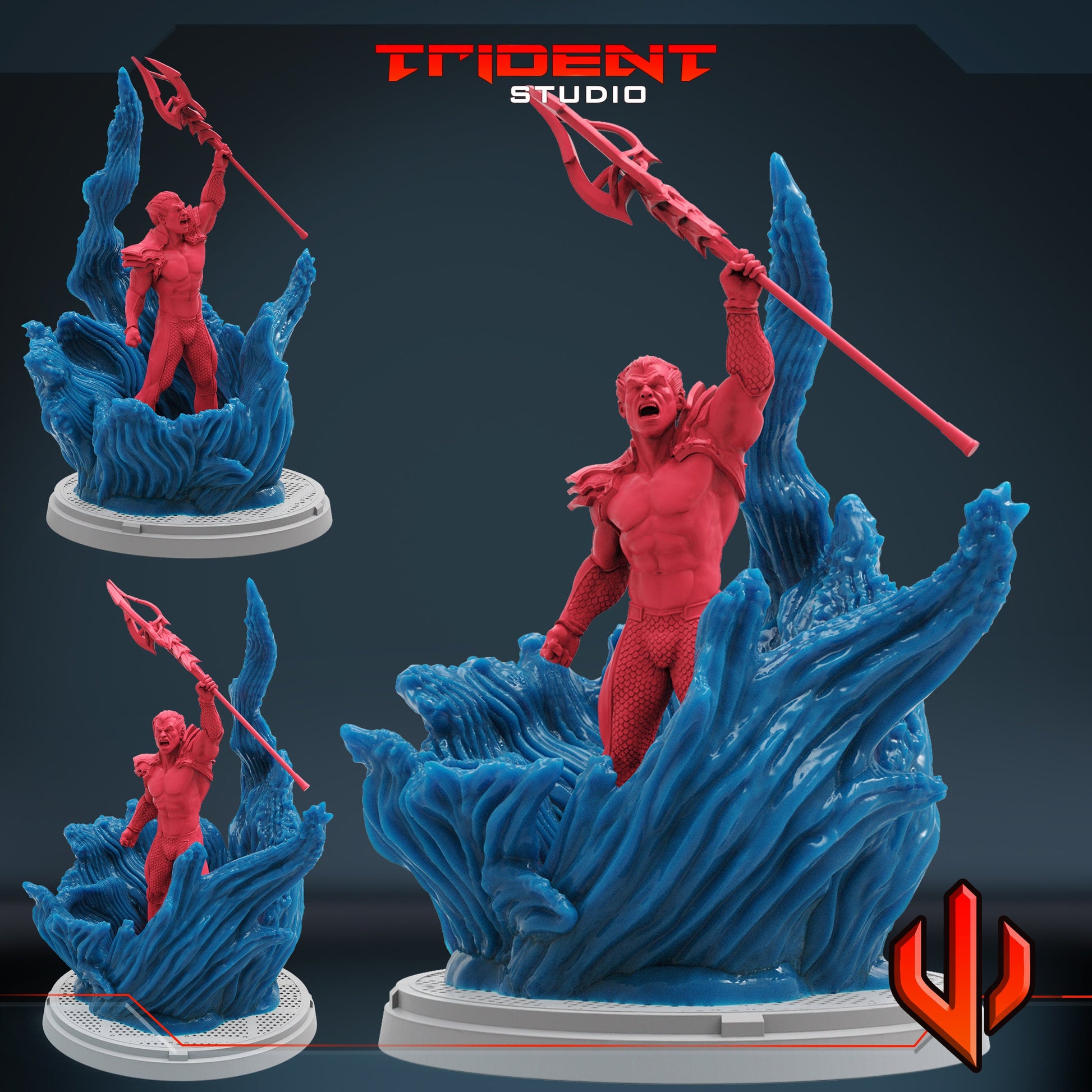 Phoenix Force Namor (Fan art sculpted by Trident Studio) (Crisis Protocol Proxy/Alternative)