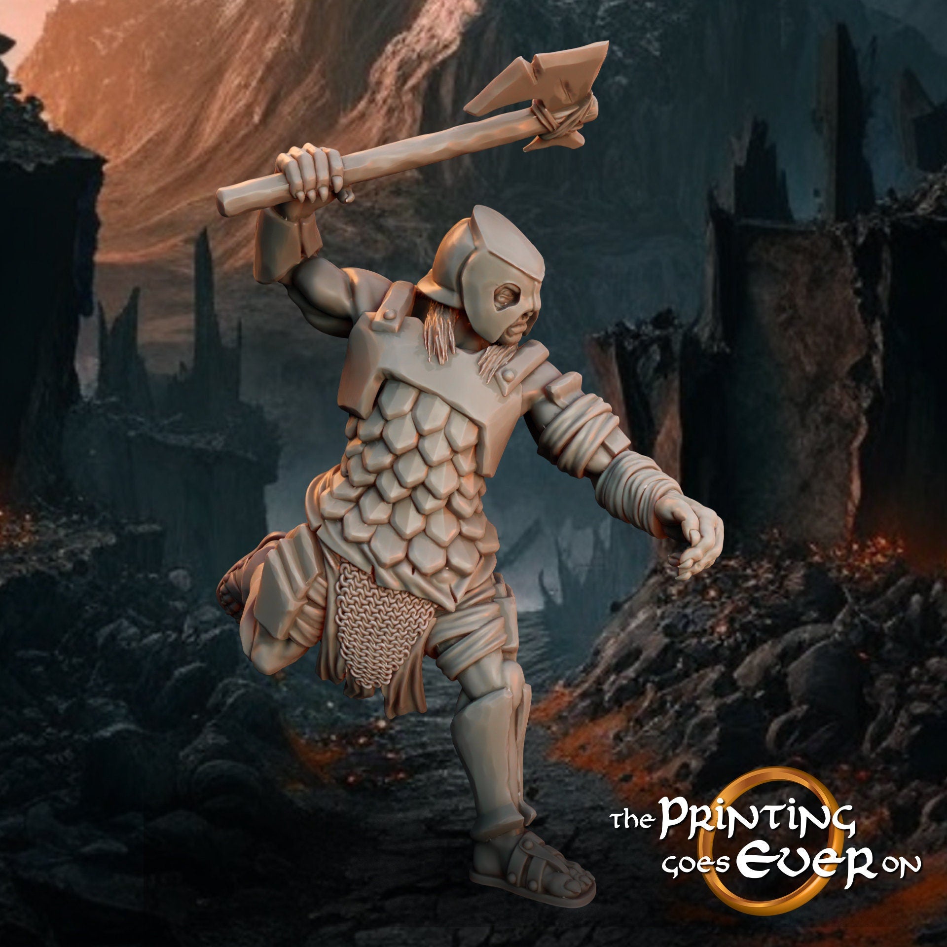 Assault Orc Scout B - Forces of Evil - Vol. 2(sculpted by Print Goes Ever On)