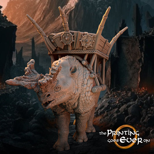 Horned Beast of Groz B (with Howda) - Forces of Evil - Vol. 1(sculpted by Print Goes Ever On)