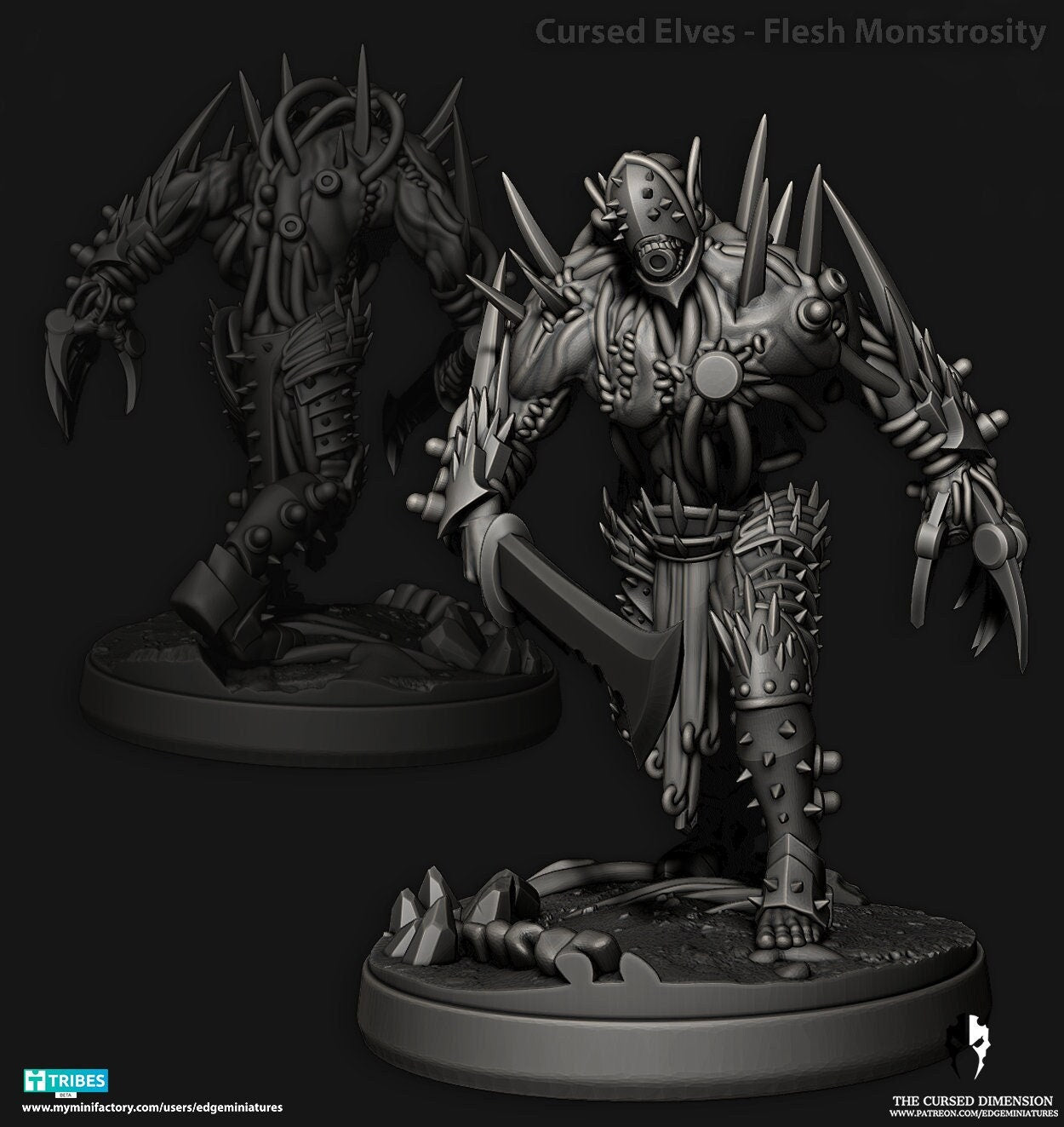 Flesh Monstrosity 02 - Cursed Elves (Sculpted by Edge Miniatures)