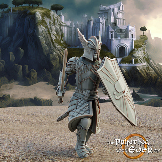 Swan Knight on Foot - Pose A (sculpted by Print Goes Ever On)