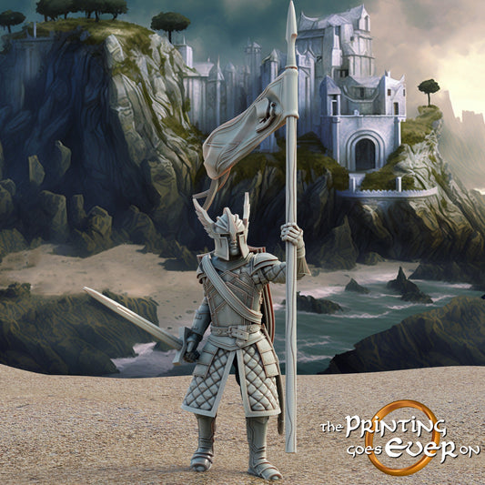 Swan Knight on Foot - Bannerman (sculpted by Print Goes Ever On)