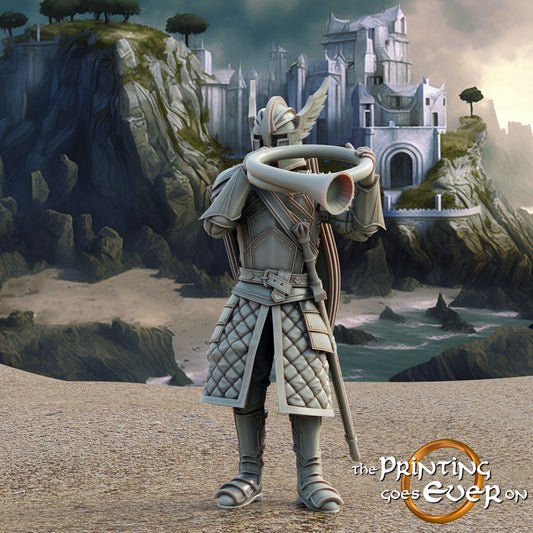 Swan Knight on Foot - Musician (sculpted by Print Goes Ever On)