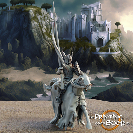 Swan Knight Mounted - Pose A (sculpted by Print Goes Ever On)