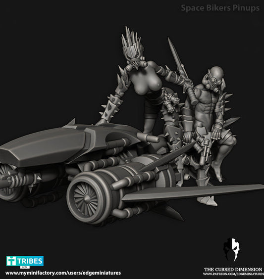 Space Bikers Pin-Ups - Cursed Elves (Sculpted by Edge Miniatures)