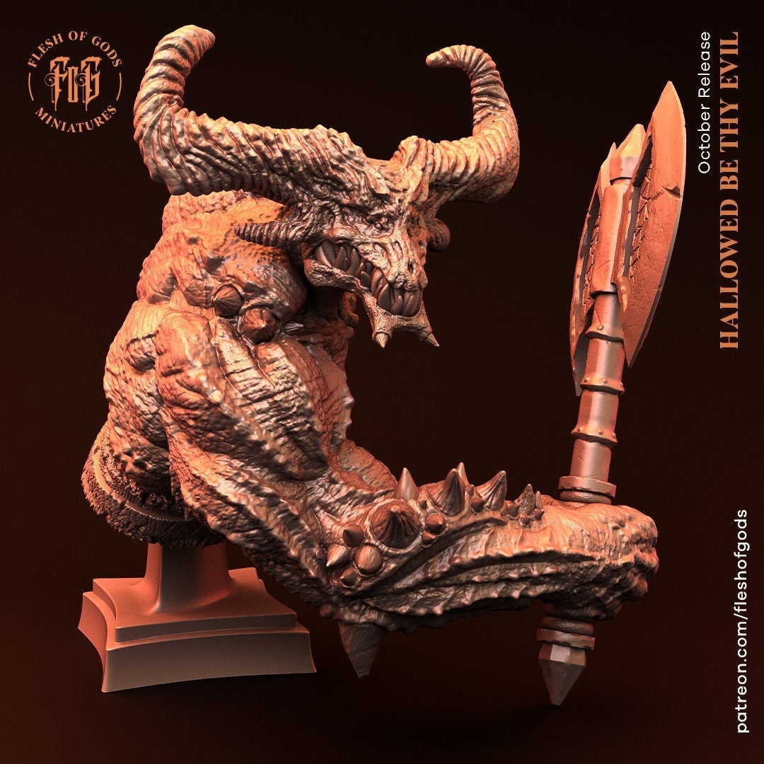 Balor Bust - Hallowed Be Thy Evil (sculpted by Flesh of Gods miniatures)