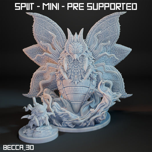 Fire Moth (and baby) (sculpted by Kaijumon)