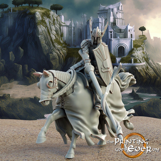 Swan Knight Mounted - Pose D (sculpted by Print Goes Ever On)