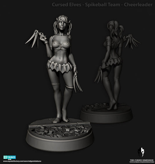 Cursed Elves - Cheerleader - Spikeball Team (Sculpted by Edge Miniatures)