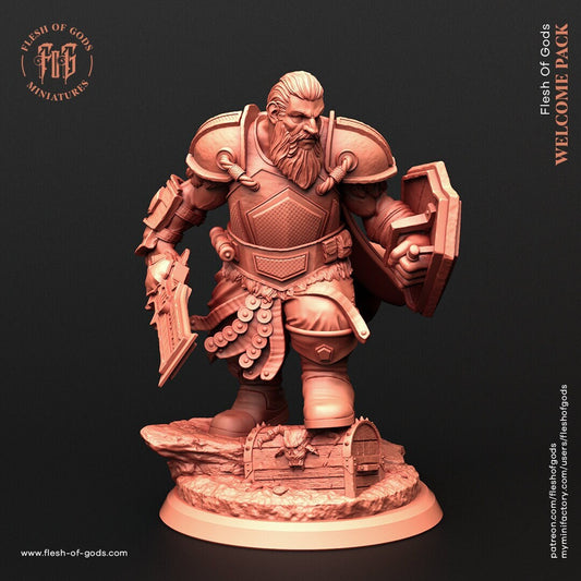 Dwarf Warrior (sculpted by Flesh of Gods miniatures)