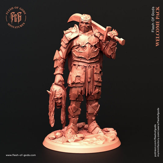 Dark Knight From Crystal Lake (32mm scale & 75mm Scale) (sculpted by Flesh of Gods miniatures)
