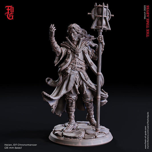 Heian, Elf Chronomancer - The Time Abyss (sculpted by Flesh of Gods miniatures)