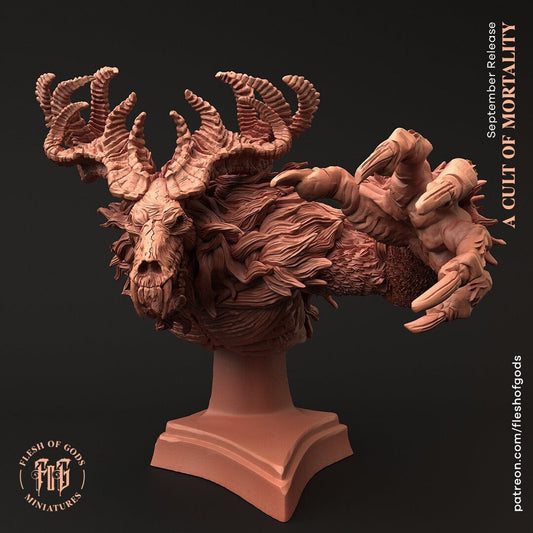 Leshen Bust - Cult of Mortality (sculpted by Flesh of Gods miniatures)