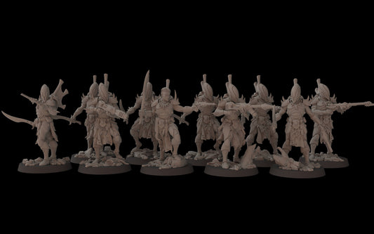 Aeterni Primeval Assault Troops - set of 10 (Sculpted by Fantasy Cult Miniatures)