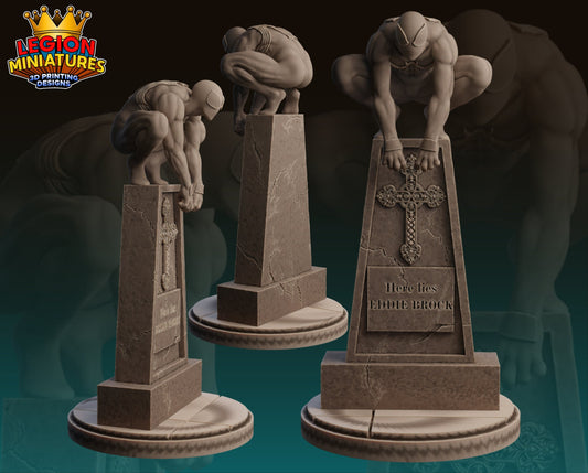 Symbiote Spider-Man Fan-Art 40mm Miniature (Sculpted by Legion Miniatures) (Crisis Protocol Proxy/Alternative)