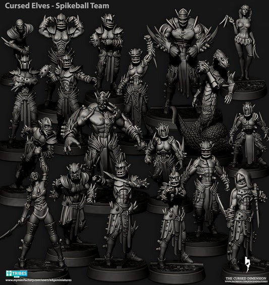 Cursed Elves Spikeball Team (Sculpted by Edge Miniatures)