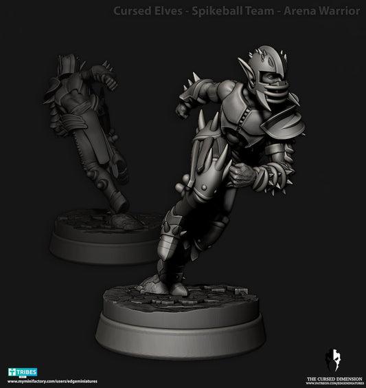 Cursed Elves - Arena Warriors set of 4 - Spikeball Team (Sculpted by Edge Miniatures)